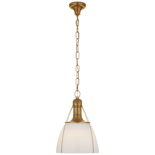 Prestwick One Light Pendant in Antique-Burnished Brass