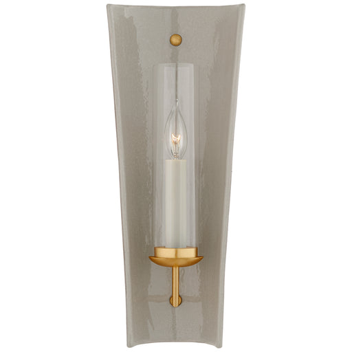 Downey One Light Wall Sconce in Shellish Gray and Gild