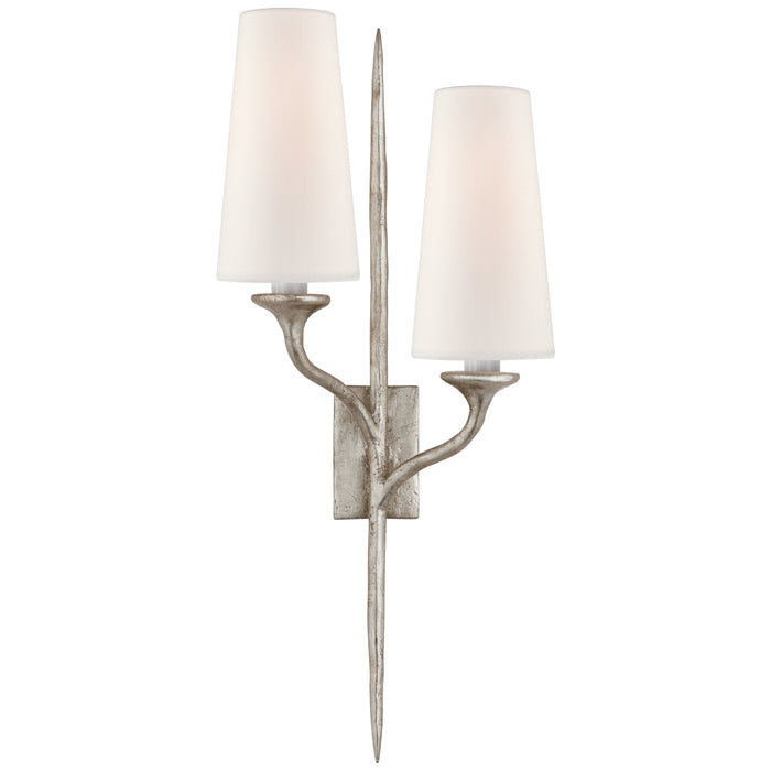 Iberia Two Light Wall Sconce in Burnished Silver Leaf