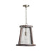 Connor One Light Pendant in Barnhouse and Matte Nickel