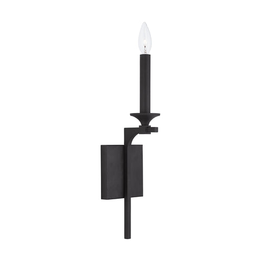 Clint One Light Wall Sconce in Black Iron