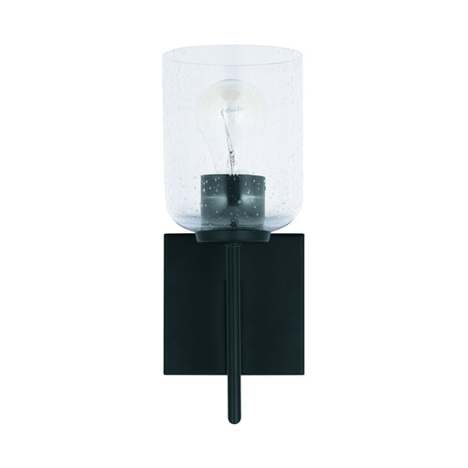 Carter One Light Wall Sconce in Matte Black