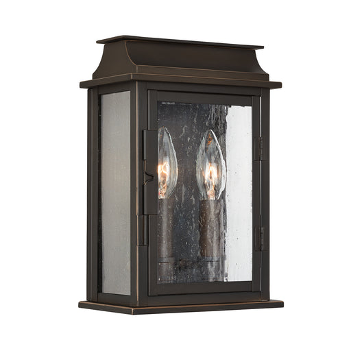 Bolton Two Light Outdoor Wall Lantern in Oiled Bronze