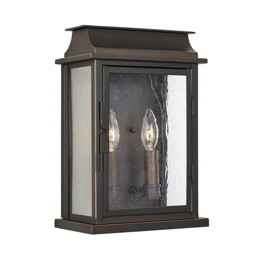 Bolton Two Light Outdoor Wall Lantern in Oiled Bronze