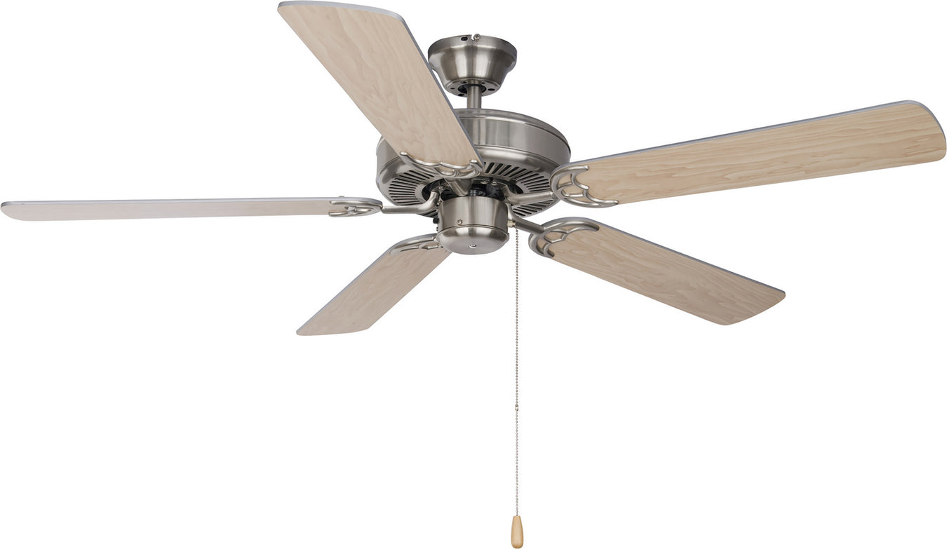 Basic-Max 52" Ceiling Fan in Satin Nickel from Maxim, item number 89905SNSM