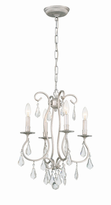 Ashton 4-Light Mini Chandelier in Olde Silver by Crystorama - MPN 5014-OS-CL-S