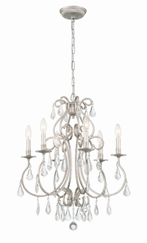 Ashton 6-Light Chandelier in Olde Silver by Crystorama - MPN 5016-OS-CL-S