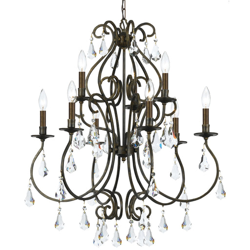 Ashton 9-Light Chandelier in English Bronze by Crystorama - MPN 5019-EB-CL-S