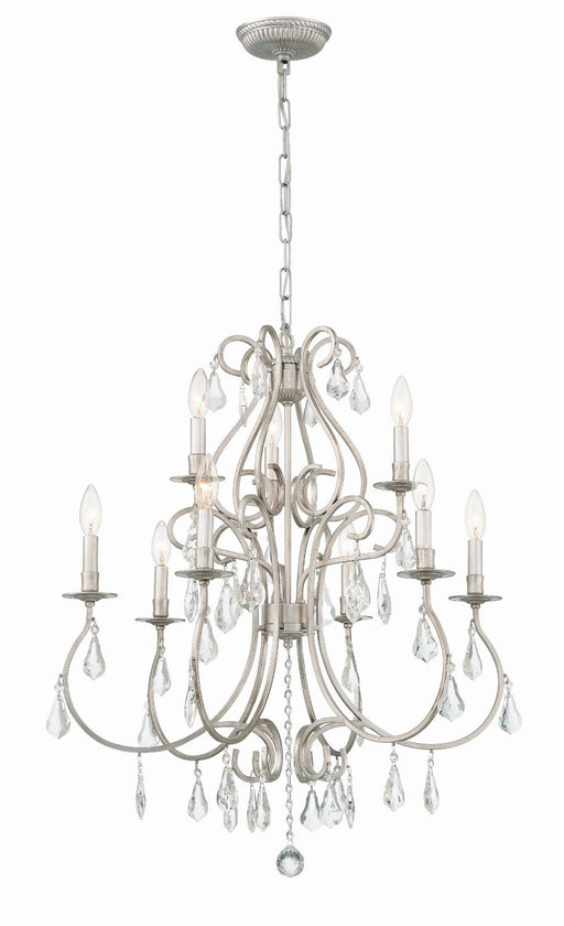 Ashton 9-Light Chandelier in Olde Silver by Crystorama - MPN 5019-OS-CL-S