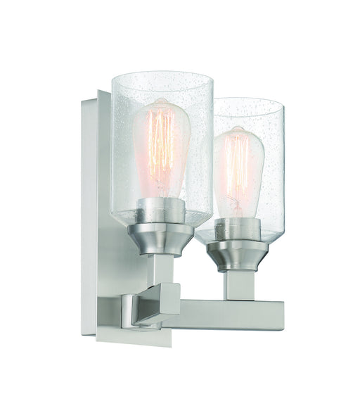 Chicago Two Light Wall Sconce in Brushed Polished Nickel