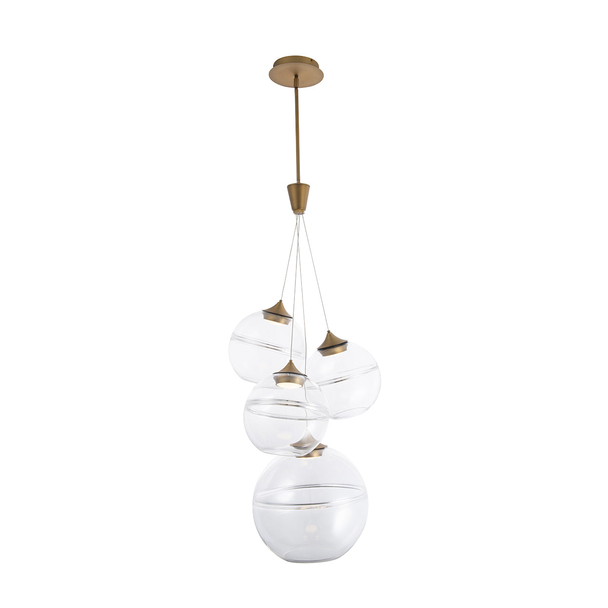 Bistro LED Pendant in Aged Brass - Lamps Expo