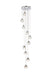 Eren 10-Light Pendant in Chrome with Clear Royal Cut Crystal