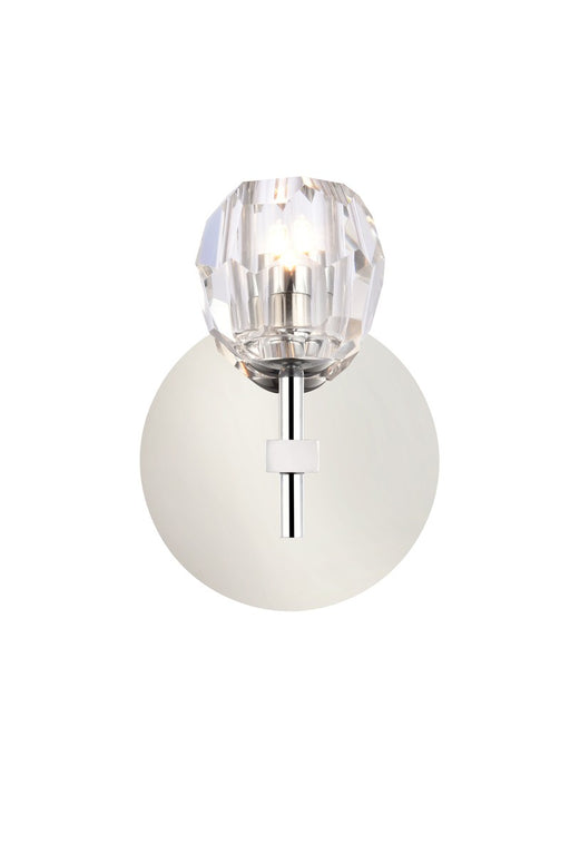 Eren 1-Light Wall Sconce in Chrome with Clear Royal Cut Crystal