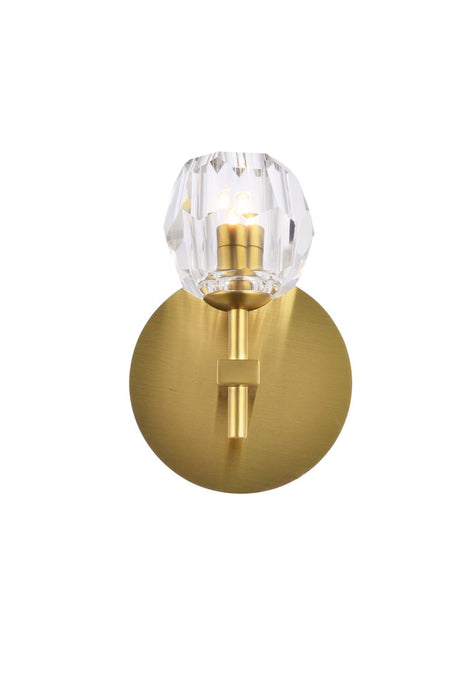 Eren 1-Light Wall Sconce in Gold with Clear Royal Cut Crystal