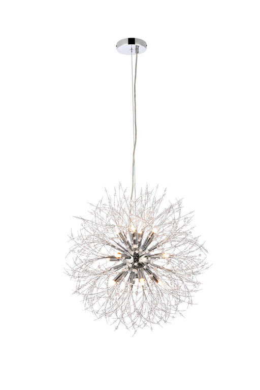 Solace 12-Light Pendant in Chrome with Clear Royal Cut Crystal
