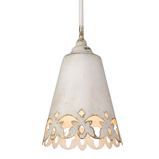 Golden Lighting (0883-S AI) Eloise Small Pendant in Antique Ivory with Antique Ivory