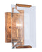 Monaco 1-Light Wall Sconce in Golden Iron with Glass