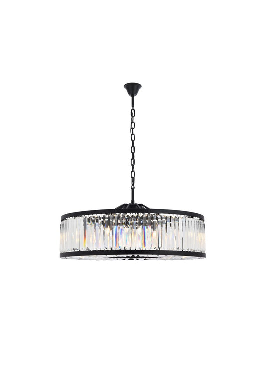 Chelsea 10-Light Chandelier in Matte Black with Clear Royal Cut Crystal