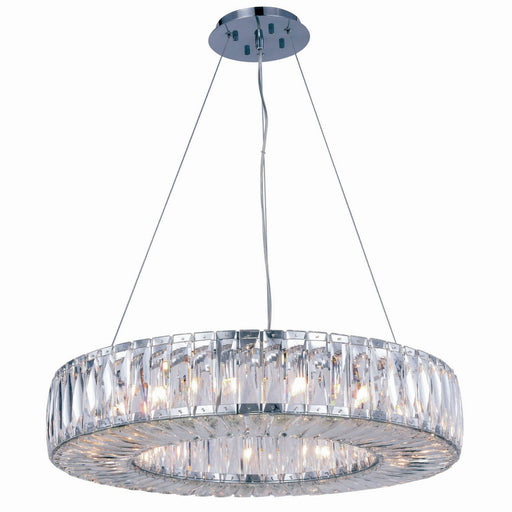 Cuvette 15-Light Chandelier in Chrome with Clear Royal Cut Crystal