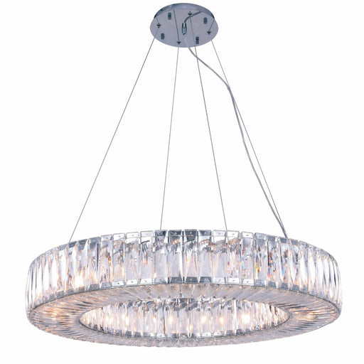 Cuvette 20-Light Chandelier in Chrome with Clear Royal Cut Crystal