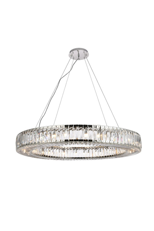 Cuvette 24-Light Chandelier in Chrome with Clear Royal Cut Crystal