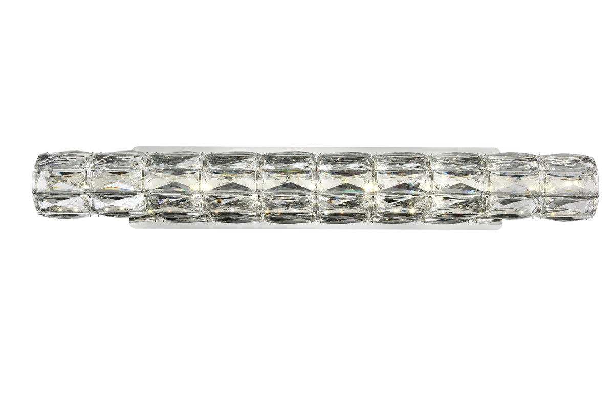 Valetta Wall Sconce in Chrome with Clear Royal Cut Crystal