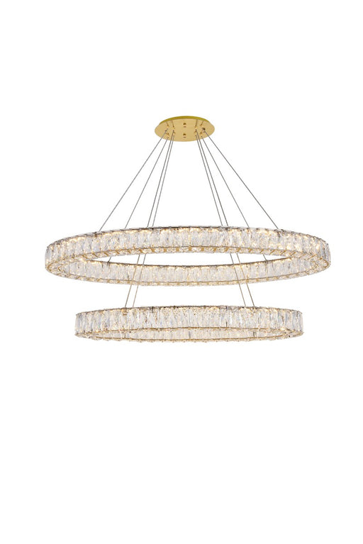 Monroe Chandelier in Gold with Clear royal cut Crystal