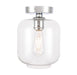 Collier 1-Light Flush Mount in Chrome & Clear Glass
