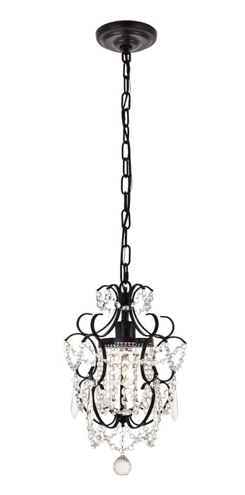 Kirin 1-Light Pendant in Oil Rubbed Bronze with Clear royal cut Crystal