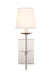 Eclipse 1-Light Wall Sconce in Burnished Nickel & White Shade