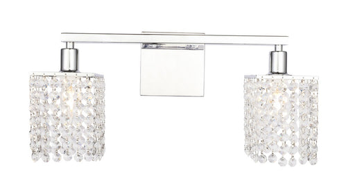 Phineas 2-Light Wall Sconce in Chrome & Clear Crystals with Clear Royal Cut Crystal
