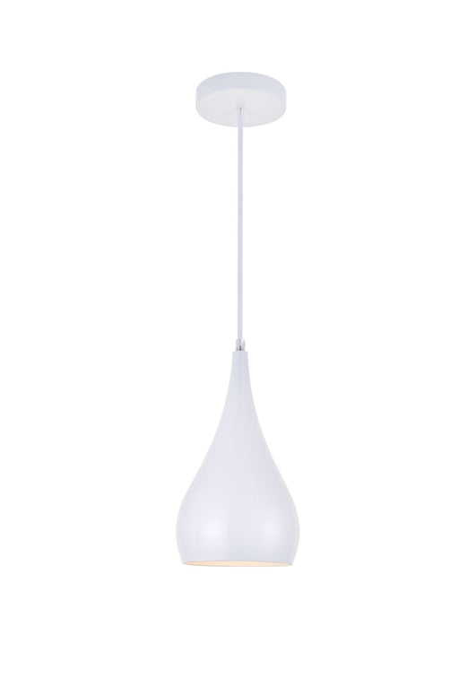 Nora 1-Light Pendant in White