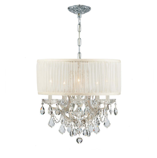 Brentwood 6-Light Mini Chandelier in Polished Chrome by Crystorama - MPN 4415-CH-SAW-CL-S