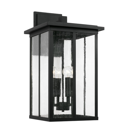Barrett Four Light Outdoor Wall Lantern in Black