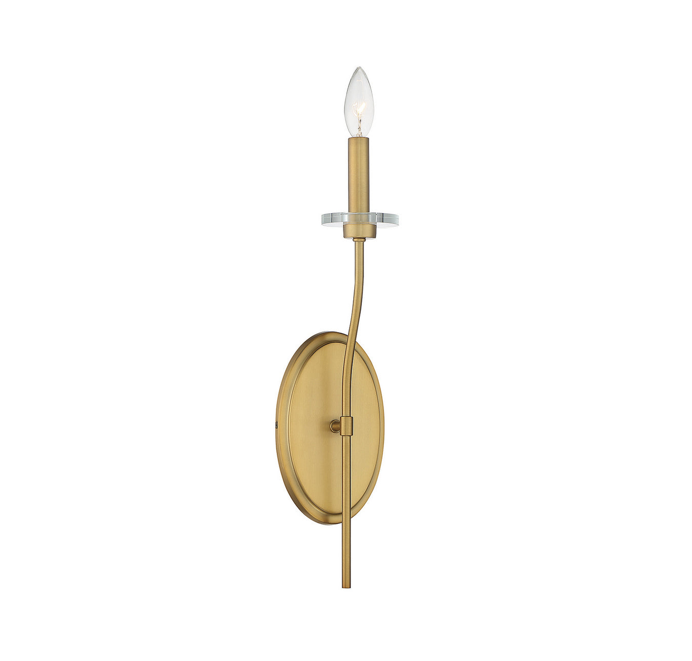Richfield 1-Light Sconce in Warm Brass - Lamps Expo