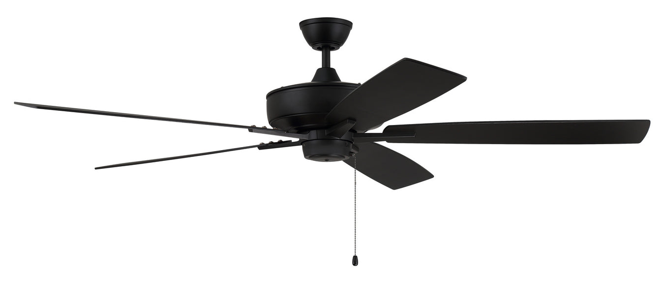 Super Pro 60" Ceiling Fan in Flat Black from Craftmade, item number S60FB5-60FBGW