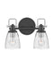 Easton Two Light Vanity in Black with Chrome accents by Hinkley Lighting