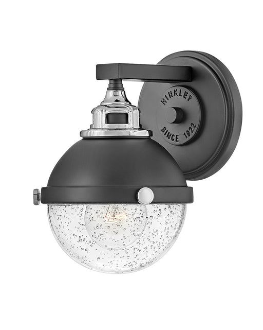 Fletcher One Light Vanity in Black with Chrome accents by Hinkley Lighting