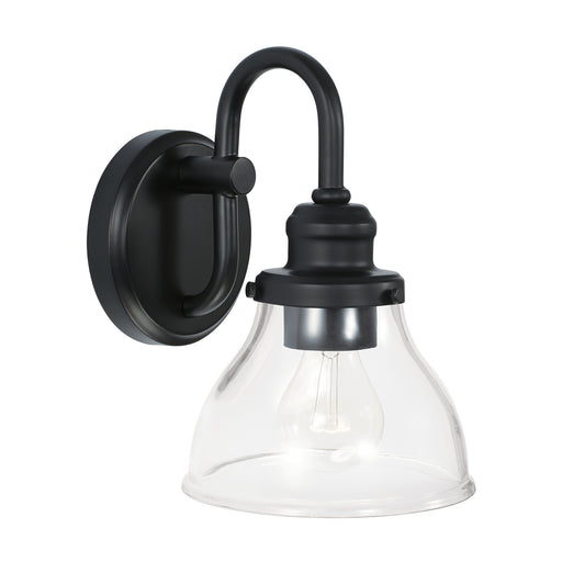 Baxter One Light Wall Sconce in Matte Black