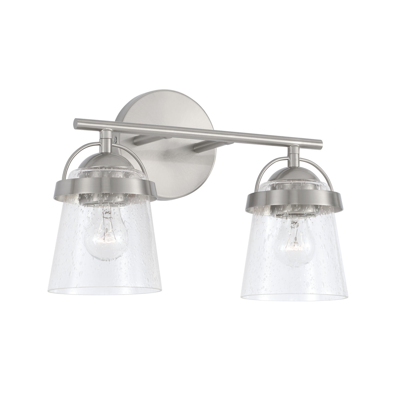 Madison Two Light Vanity in Brushed Nickel