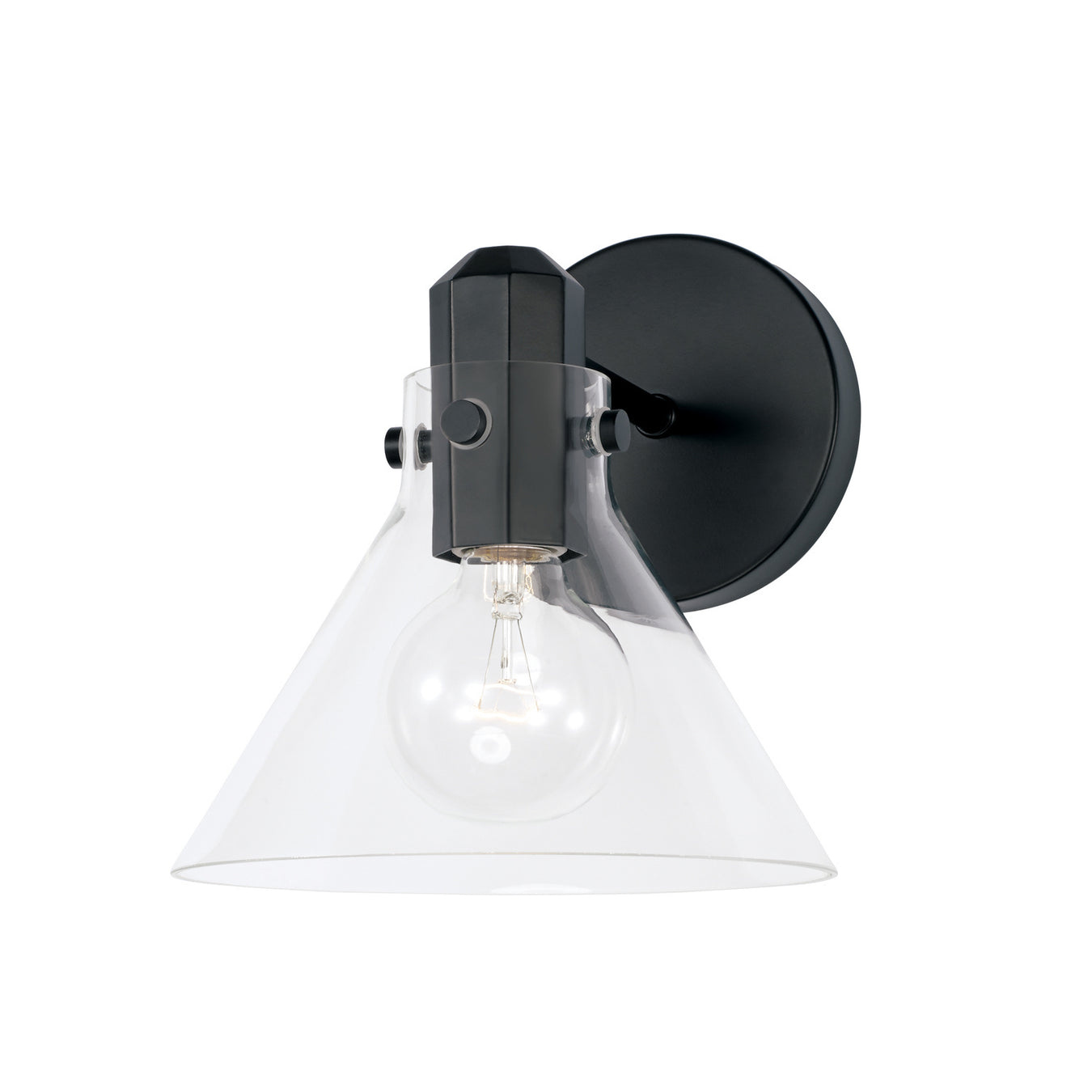 Greer One Light Wall Sconce in Matte Black
