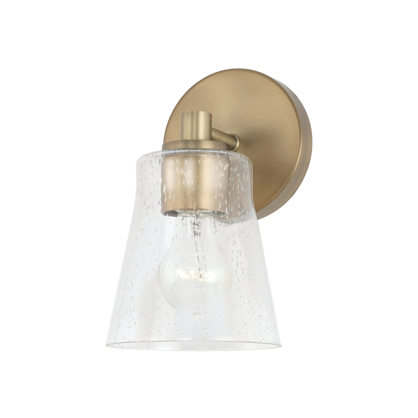 Baker One Light Wall Sconce in Aged Brass