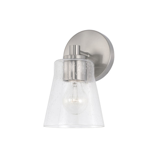 Baker One Light Wall Sconce in Brushed Nickel