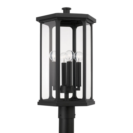 Walton Four Light Outdoor Post Lantern in Black