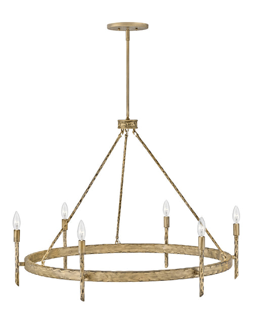 Tress Six Light Chandelier in Champagne Gold by Hinkley Lighting