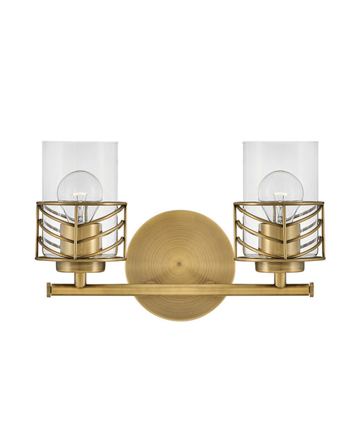 Della Two Light Vanity in Lacquered Brass by Hinkley Lighting