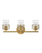 Della Three Light Vanity in Lacquered Brass by Hinkley Lighting