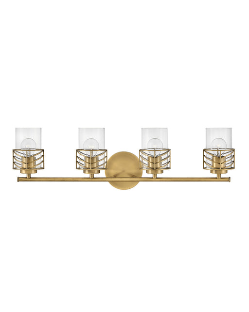 Della Four Light Vanity in Lacquered Brass by Hinkley Lighting