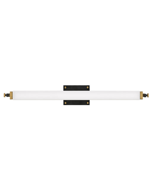 Rollins LED Wall Sconce in Black with Heritage Brass accents by Hinkley Lighting