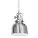 Central Park 1-Light Pendant with 5" Metal Shade in Satin Nickel